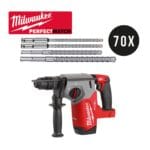 Milwaukee 71-teilig 70 SDS-Plus MX4 Bohrer + Bohrhammer M18FHX-0X
