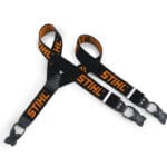 STIHL Prof. Hosenträger schwarz/orange, 110 cm, an Knöpfen