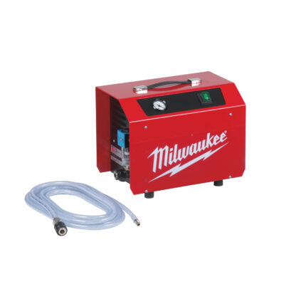 milwaukee pompa vp6 (345x205x275 mm). rapido fissaggio della colonna tramite sottovuoto (dr 255 tv) equipaggiamento standard: cavo 5m con connessione dw 7, capacità 850 mbar, capacità massima pressione 6 m3/h (100 l/min). tensione 220 240 v. fornito con tubo 5m con aggancio dw7