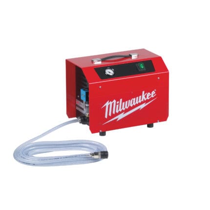 milwaukee pompa vp6 (345x205x275 mm). rapido fissaggio della colonna tramite sottovuoto (dr 255 tv) equipaggiamento standard: cavo 5m con connessione dw 7, capacità 850 mbar, capacità massima pressione 6 m3/h (100 l/min). tensione 220 240 v. fornito con tubo 5m con aggancio dw7