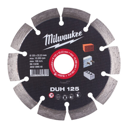 milwaukee lama diamantata saldata a laser da 125mm con prestazioni eccezionali in materiali duri come calcestruzzo