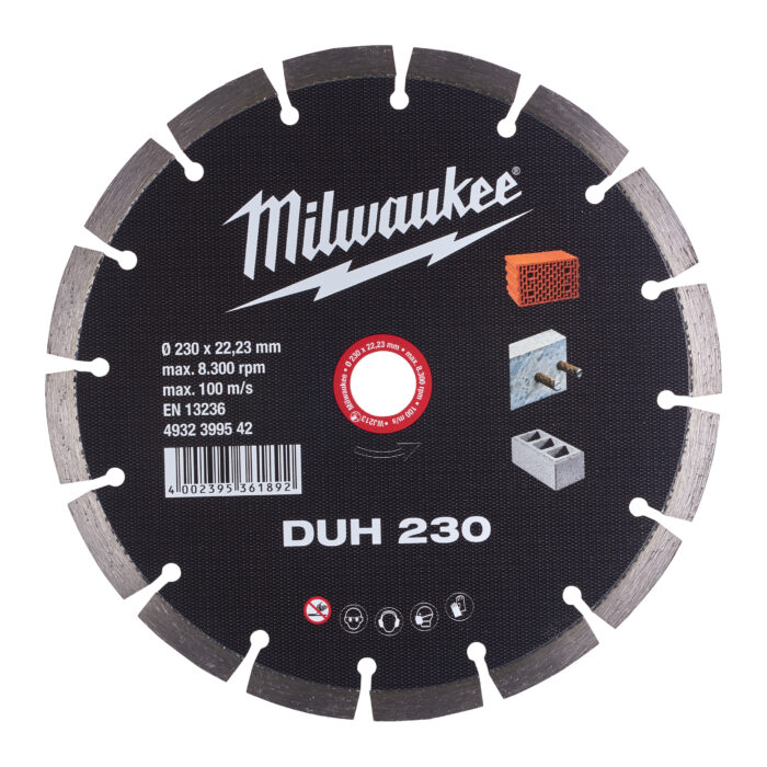 milwaukee disco diamantato duh 230 mm, adatto per troncatrice m18 fuel™ milwaukee disco diamantato duh 230 mm, adatto per troncatrice m18 fuel™