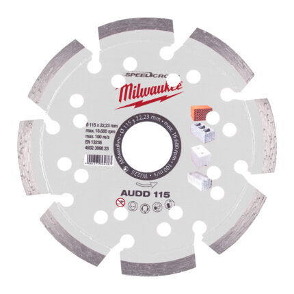 milwaukee disco diamantato audd materiali morbidi e abrasivi