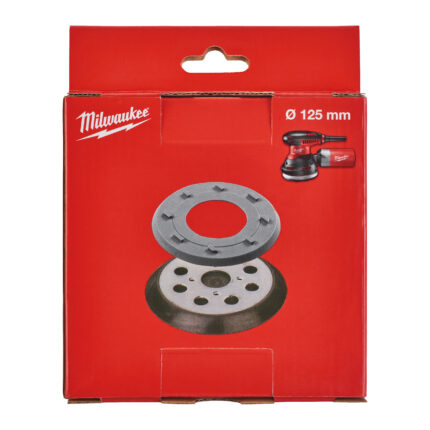 milwaukee platorello ⌀ 125 mm, 8 fori. completo di protezione in gomma.