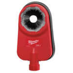 milwaukee dispositivo raccogli polvere per fori da 6 mm a 72 mm. spazzole per una migliore raccolta della polvere, possono essere rimosse per fori di diametro elevato.