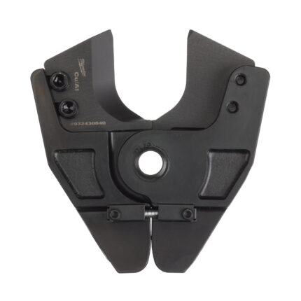 milwaukee ganascia con lame per il taglio di cavi elettrici cu/al in rame e alluminio. cavo intrecciato standard in rame / alluminio fino a 4 x 50 mm², 1 x 500 mm² in alluminio e 1 x 400 mm² in rame. non adatto per cavi a treccia fine / altamente flessibili. max. taglio ⌀35 mm
