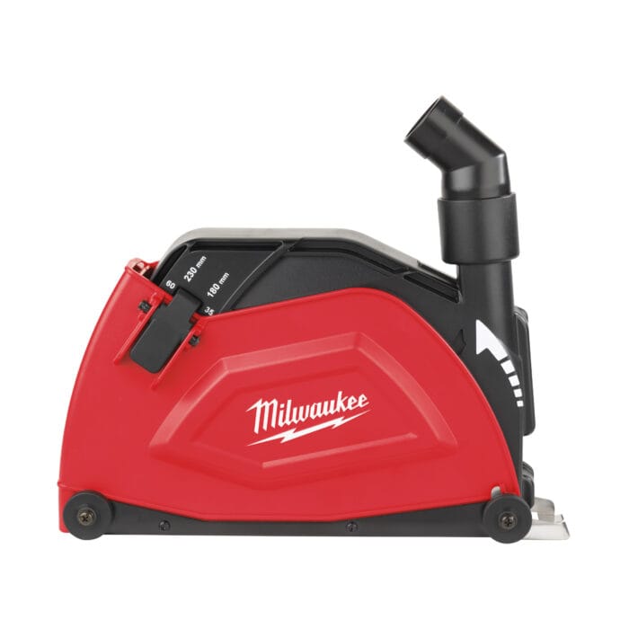 milwaukee cuffia da taglio per aspirazione polvere compatibile con ag 21, agv 22, ag 24, agvk 24 e m18 flag230xpdb