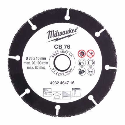 milwaukee disco con riporto in carburo multimateriale