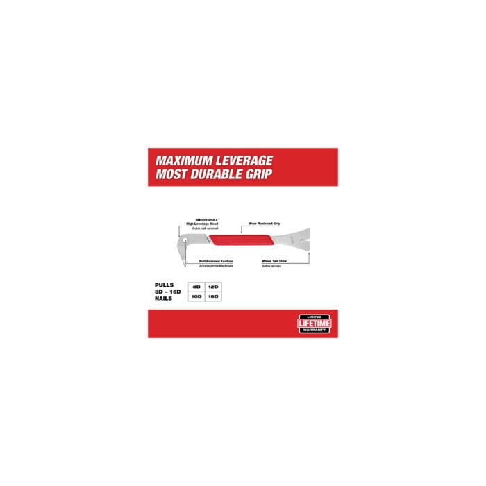 Clé à clous ''japonaise'' Milwaukee à bout plat