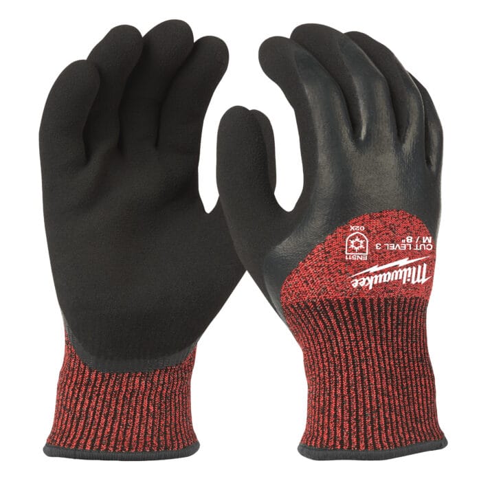 Milwaukee latexbeschichtete Winterhandschuhe Kat. C Schnitt