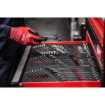 milwaukee set di chiavi combinate a cricchetto max bite™ in modulo morbido