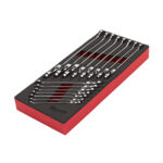 milwaukee set di chiavi combinate a cricchetto snodate max bite™ in modulo morbido