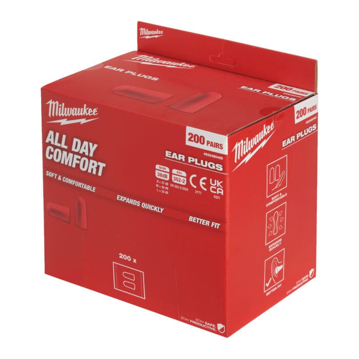 Milwaukee Einweg-Ohrstöpsel aus Schaumstoff