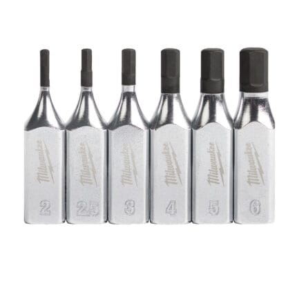 milwauke set chaivi a bussola 1/4˝ 6 pezzi