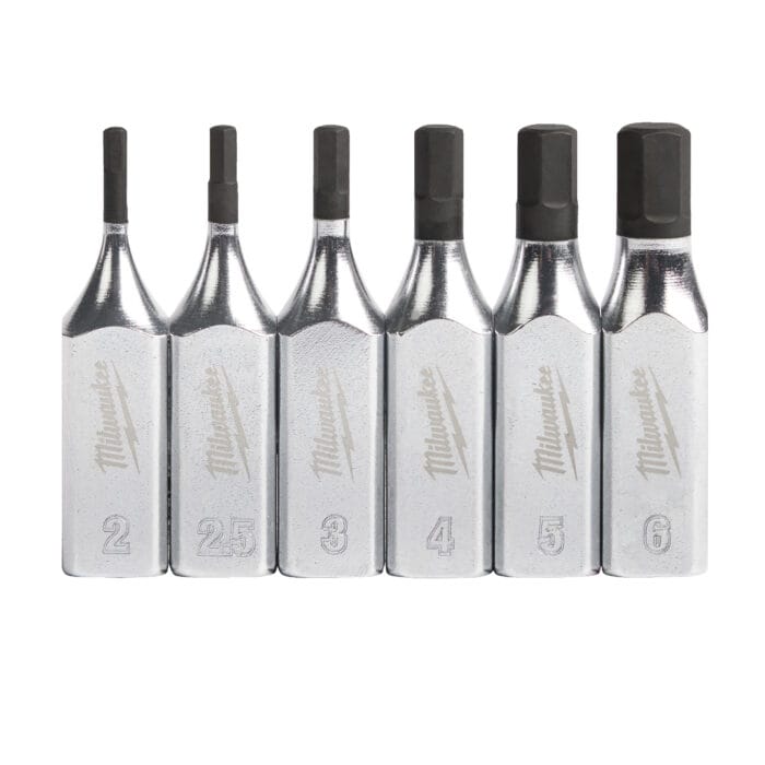 milwauke set chaivi a bussola 1/4˝ 6 pezzi