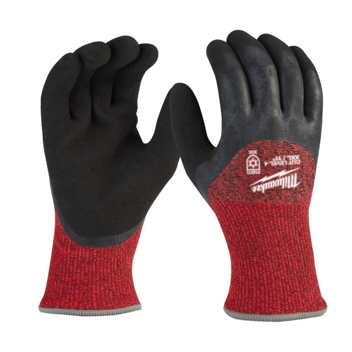 milwauke latex coated winter gloves cat. cut d