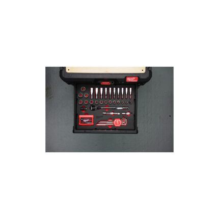 milwauke set di cricchetto e bussole in termoformato packout™