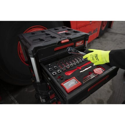 milwauke set di cricchetto e bussole in termoformato packout™