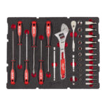 milwauke set di cricchetto e bussole in termoformato packout™