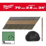 milwauke chiodi 34° testa d