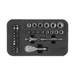 milwauke set di bit, cricchetto compatto e bussole da 1/4''
