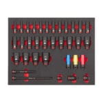 milwauke set bussole a macchina lunghe 1/2" in modulo morbido