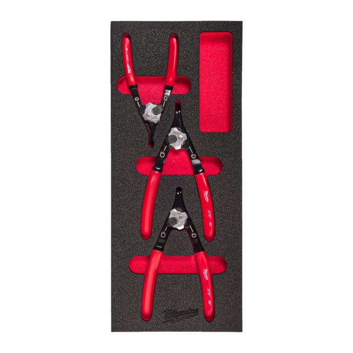 milwauke set di pinze per anelli elastici in modulo morbido