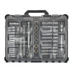 milwauke set metrico di cricchetto e bussole da 1/4'' & 1/2'' packout™ organiser slim 63 pezzi