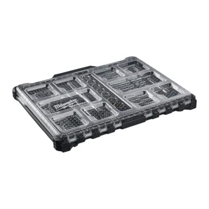 milwauke set metrico di cricchetto e bussole da 1/4'' & 1/2'' packout™ organiser slim 63 pezzi
