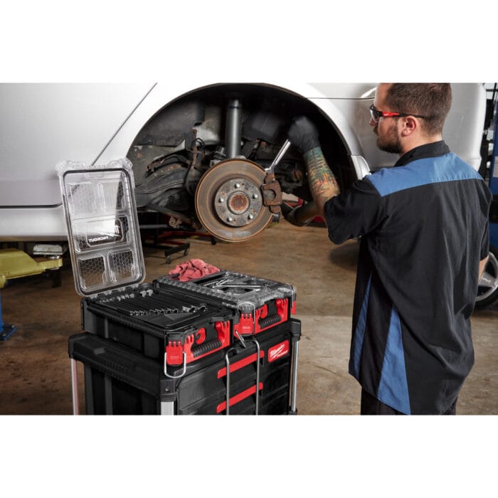 milwauke set packout™ organiser compatto con chiavi combinate maxbite 15 pezzi