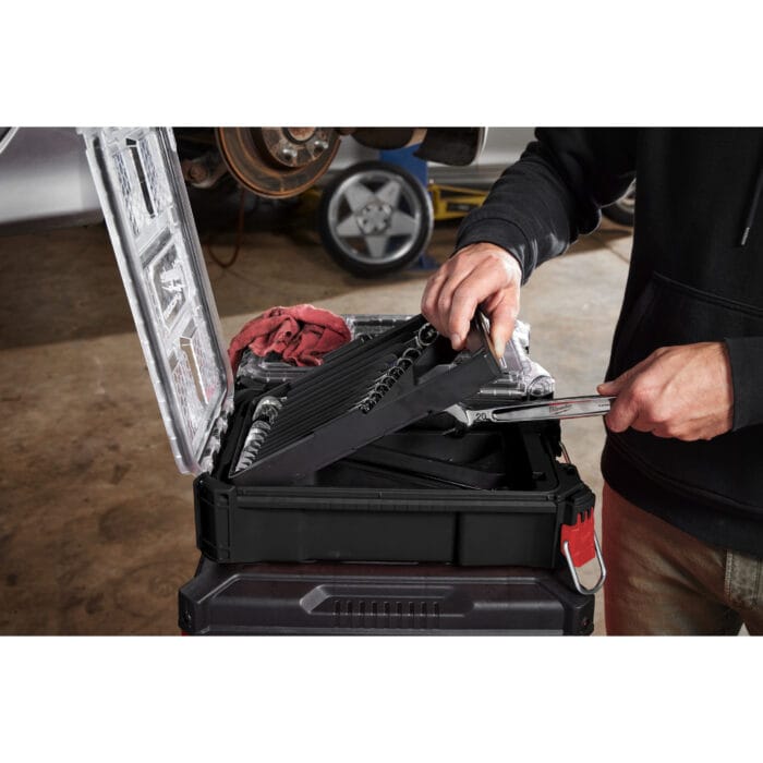 milwauke set packout™ organiser compatto con chiavi combinate maxbite 15 pezzi