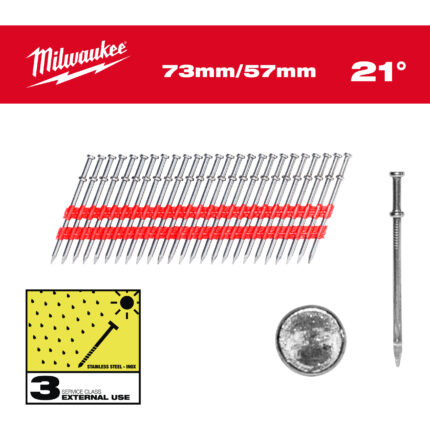 milwauke chiodi 21° duplex