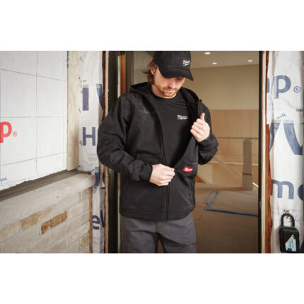 milwauke softshell con cappuccio freeflex™ nero