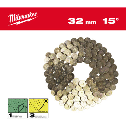 milwauke chiodi a spirale testa 15°