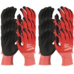 milwaukee guanti spalmati in nitrile cat. taglio a 12 pz
