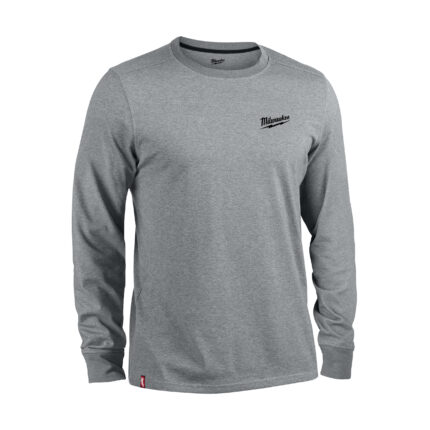 milwauke long sleeve hybrid t shirt - gray