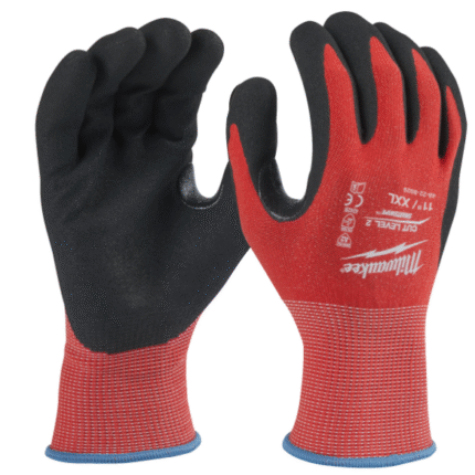 Milwaukee nitrilbeschichtete Handschuhe Kat. Schnitt B