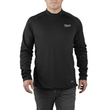 milwaukee workskin™ schwarzes usb aufladbares langärmeliges thermoshirt