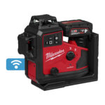 Milwaukee green m12™ 3-line 360° linear laser with auto alignment