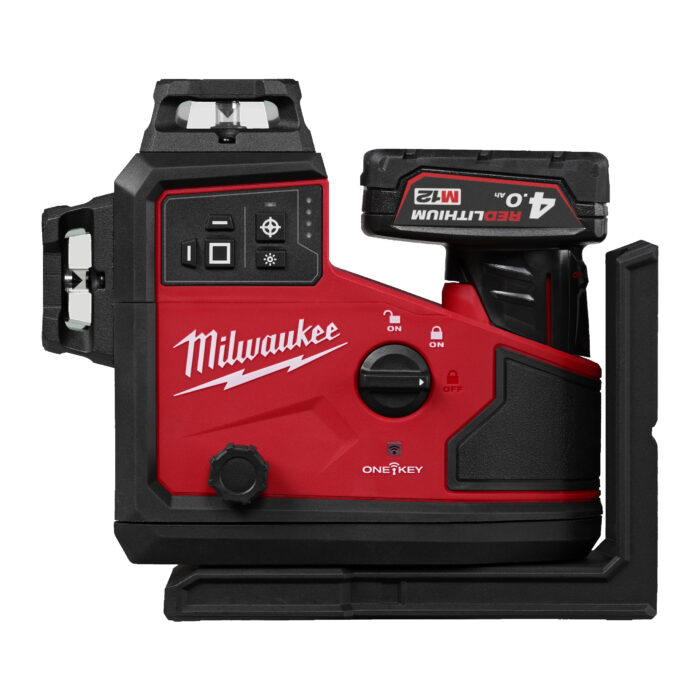 milwaukee laser lineare verde m12™ a 3 linee 360° con auto allineamento