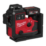 Milwaukee green m12™ 3-line 360° linear laser with auto alignment