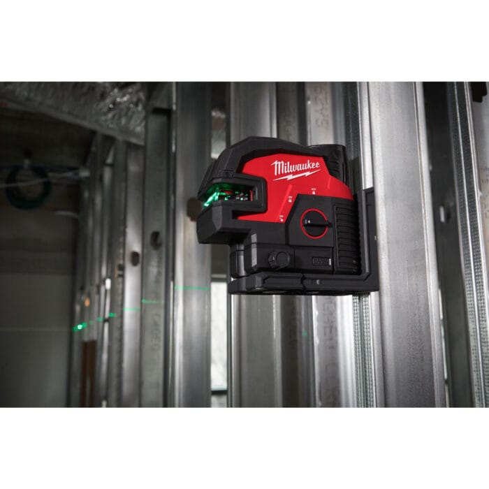 milwauke laser lineare verde m12™ a 2 linee con 4 punti piombo