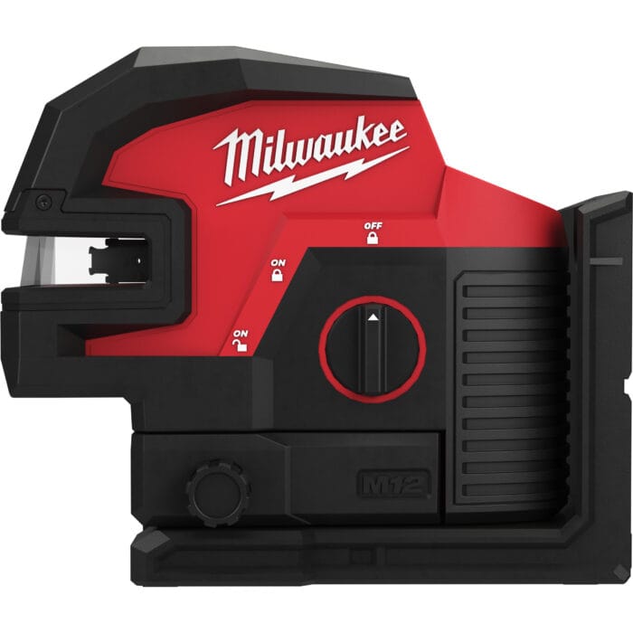 milwauke laser lineare verde m12™ a 2 linee con 4 punti piombo