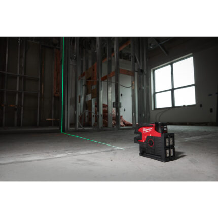 milwauke laser lineare verde m12™ a 2 linee con 4 punti piombo