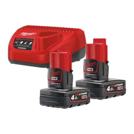 milwauke energy kit m12™ 2 x 4.0 ah (12v)