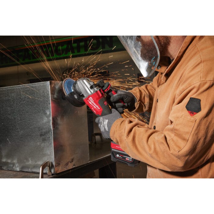 milwaukee smerigliatrice angolare 125 mm m18 fuel™ con doppio interruttore, velocità variabile e one key™