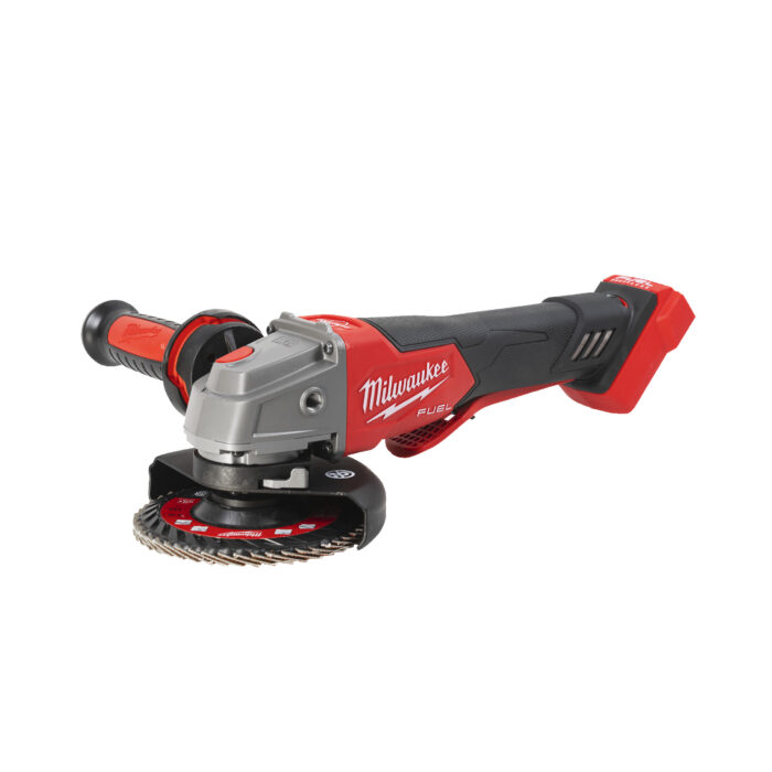 milwauke smerigliatrice angolare 115 mm a velocità variabile con interruttore a paletta e freno m18 fuel™ milwauke smerigliatrice angolare 115 mm a velocità variabile con interruttore a paletta e freno m18 fuel™