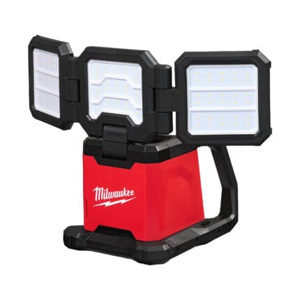 milwaukee faro led da cantiere m18™ con 3 teste multidirezionali batteria/corrente