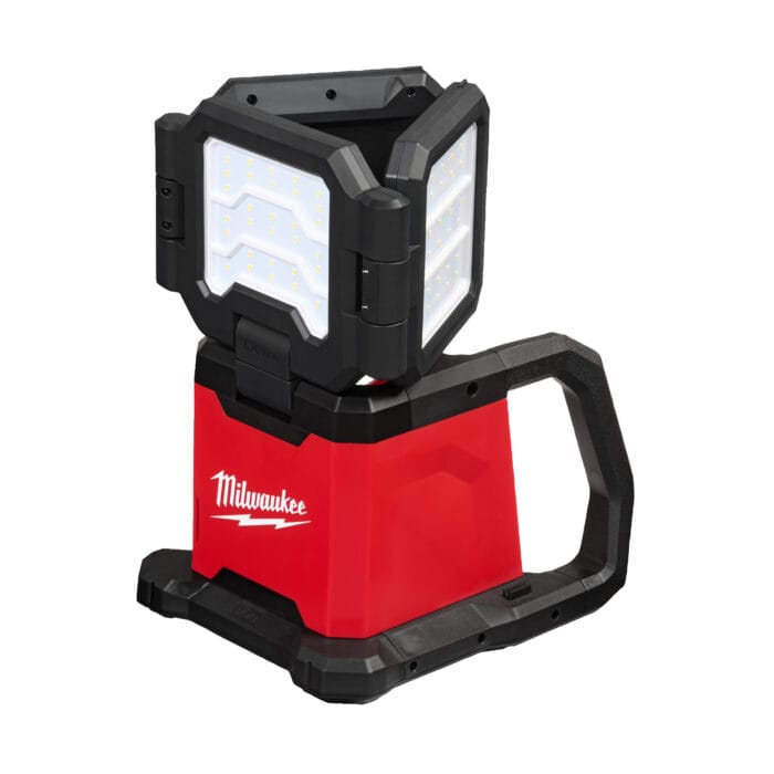 milwaukee faro led da cantiere m18™ con 3 teste multidirezionali batteria/corrente