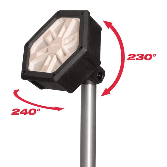 milwaukee torre faro led multidirezionale con treppiede m18™ 2.800 lumen